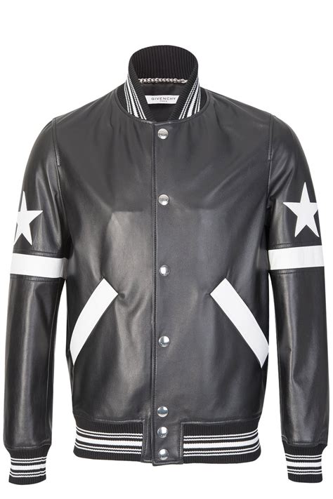 givenchy leather jacket stars|Luxury Jackets & Coats Collection for Men .